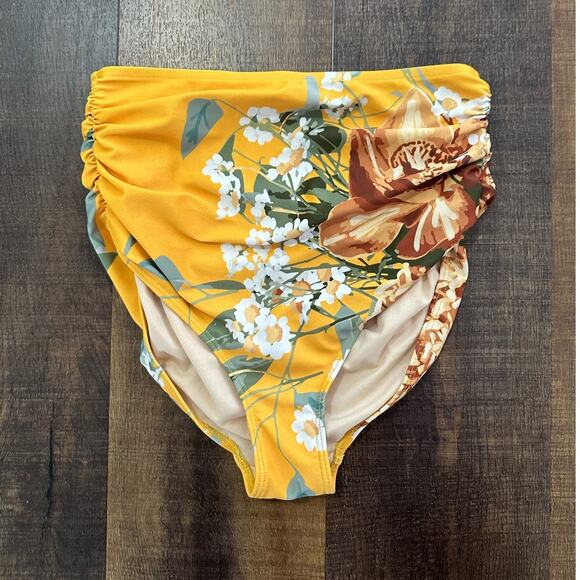 Albion Fit Isla Ruched Waisted Swim Bottoms Size Small - Picture 8 of 8